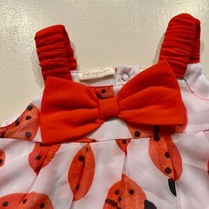 Baby First Impressions Lady Bug Bubble Romper Outfit 18 Months